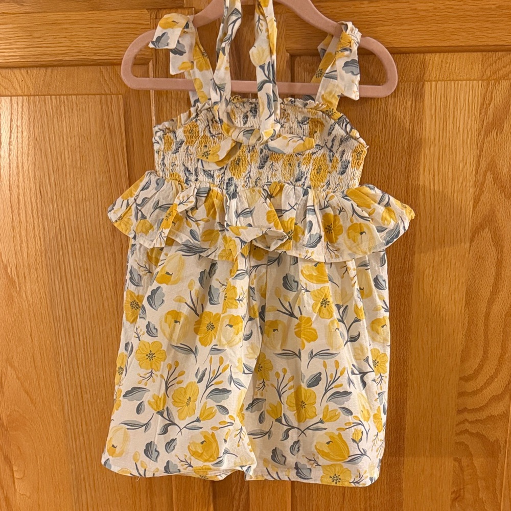 cupcakes & cashmere Yellow Floral Kids Dress